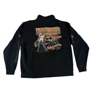 Harley-Davidson Vandervest Peshtigo WI Full Zip Men's Large Ride Hard Black‎